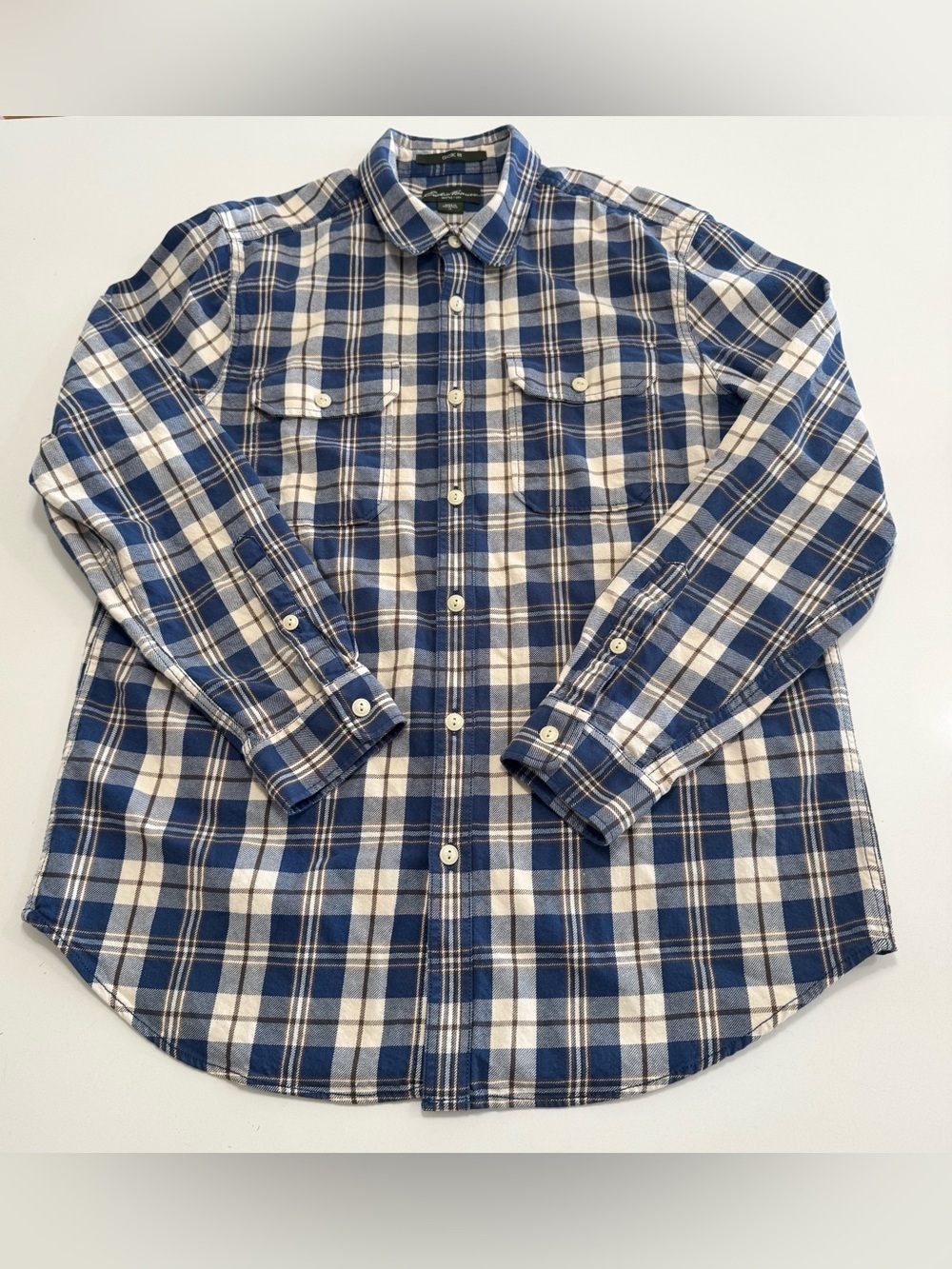 Vtg Eddie Bauer Heavyweight Cotton Flannel Shirt Mens XL ~ Seattle ~ Gorpcore